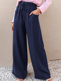Drawstring High Waist Wide Leg Pants_CWBLP01670