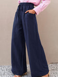 Drawstring High Waist Wide Leg Pants_CWBLP01670
