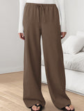 Elastic Waist Straight Casual Pants_CWBLP01686