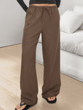 Elastic Waist Straight Casual Pants_CWBLP01686