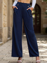 SOLID COLOR SLIM FIT STRAIGHT LEG PANTS_CWBLP0476