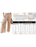 Casual style High-waisted cotton distressed trousers