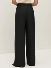 High-waisted straight-cut casual trousers