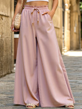 Loose Wide-Leg Pants with Elastic Waist for Comfort