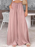 Loose Wide-Leg Pants with Elastic Waist for Comfort