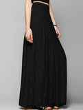 High-waisted hollow lace skirt