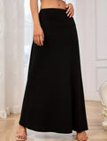 Fashionable knitted solid color skirt