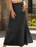 Fashionable knitted solid color skirt