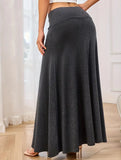 Fashionable knitted solid color skirt
