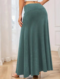 Fashionable knitted solid color skirt