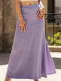Fashionable knitted solid color skirt