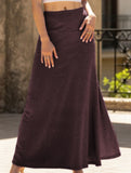 Fashionable knitted solid color skirt
