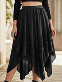 Asymmetric Pinlace skirt