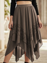 Asymmetric Pinlace skirt