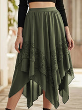 Asymmetric Pinlace skirt