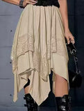 Asymmetric Pinlace skirt