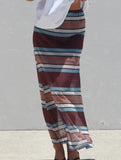 Mesh Polka Dot Print Midi Skirt