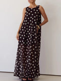 Mesh Polka Dot A Line Dress