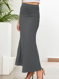 FASHION SEXY BAG HIP PLEATED LONG SKIRT