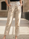 Loose Cropped Dad Pants Plus Size