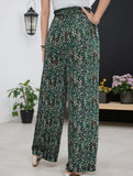 Vintage Floral Bow Wide Leg Pants