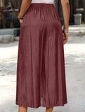 Pocket Wide Leg Capri Pants
