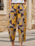 Cotton Print Harem Capri Pants