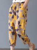 Cotton Print Harem Capri Pants