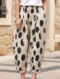 Cotton Print Harem Capri Pants