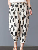 Cotton Print Harem Capri Pants