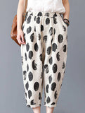 Cotton Print Harem Capri Pants