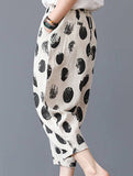 Cotton Print Harem Capri Pants