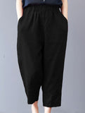Cotton Print Harem Capri Pants
