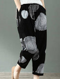 Cotton Print Harem Capri Pants