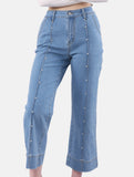 High Waist Straight Crop Jeans