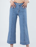 High Waist Straight Crop Jeans