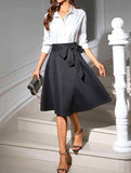 Stretch Knit High-Waisted Midi Skirt ??Bodycon Pencil Fit with Elastic Waist