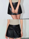 Fashionable PU leather shorts/skirts