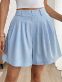 Casual Wide Leg Suit Shorts