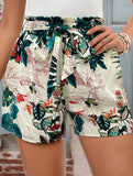 Print Drawstring Beach Shorts