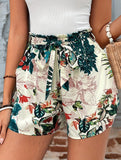 Print Drawstring Beach Shorts