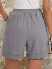 Dandelion Print Linen Pocket Shorts