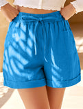 High Waist Tie Wide Leg Shorts_CWBSP00725