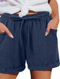 High Waist Tie Wide Leg Shorts_CWBSP00725