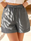 High Waist Tie Wide Leg Shorts_CWBSP00725