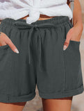 High Waist Tie Wide Leg Shorts_CWBSP00725