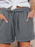 High Waist Tie Wide Leg Shorts_CWBSP00725