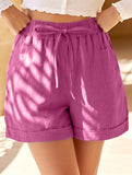 High Waist Tie Wide Leg Shorts_CWBSP00725