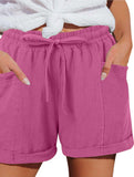 High Waist Tie Wide Leg Shorts_CWBSP00725