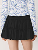 Fashionable high-waisted elastic midi skirt